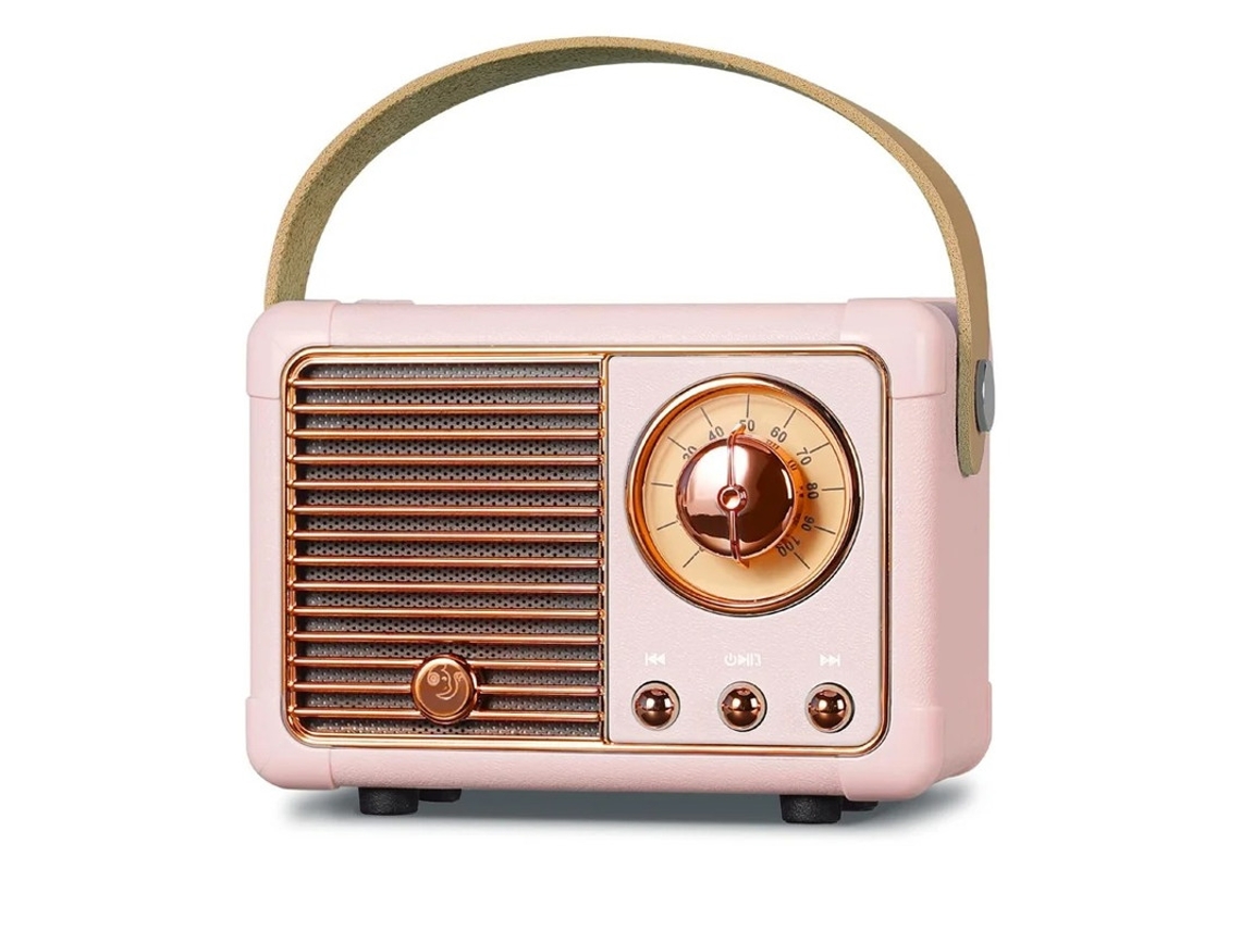 Mini altavoz Bluetooth con radio FM, recargable, retro, Bluetooth 5.0, sonido superior, compatible con llamadas Yizhood