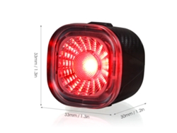 Luz Trasera Inteligente Recargable Ipx6 Para Bicicleta Con Luz De Freno Y Modos De Iluminación Para Mayor Seguridad.