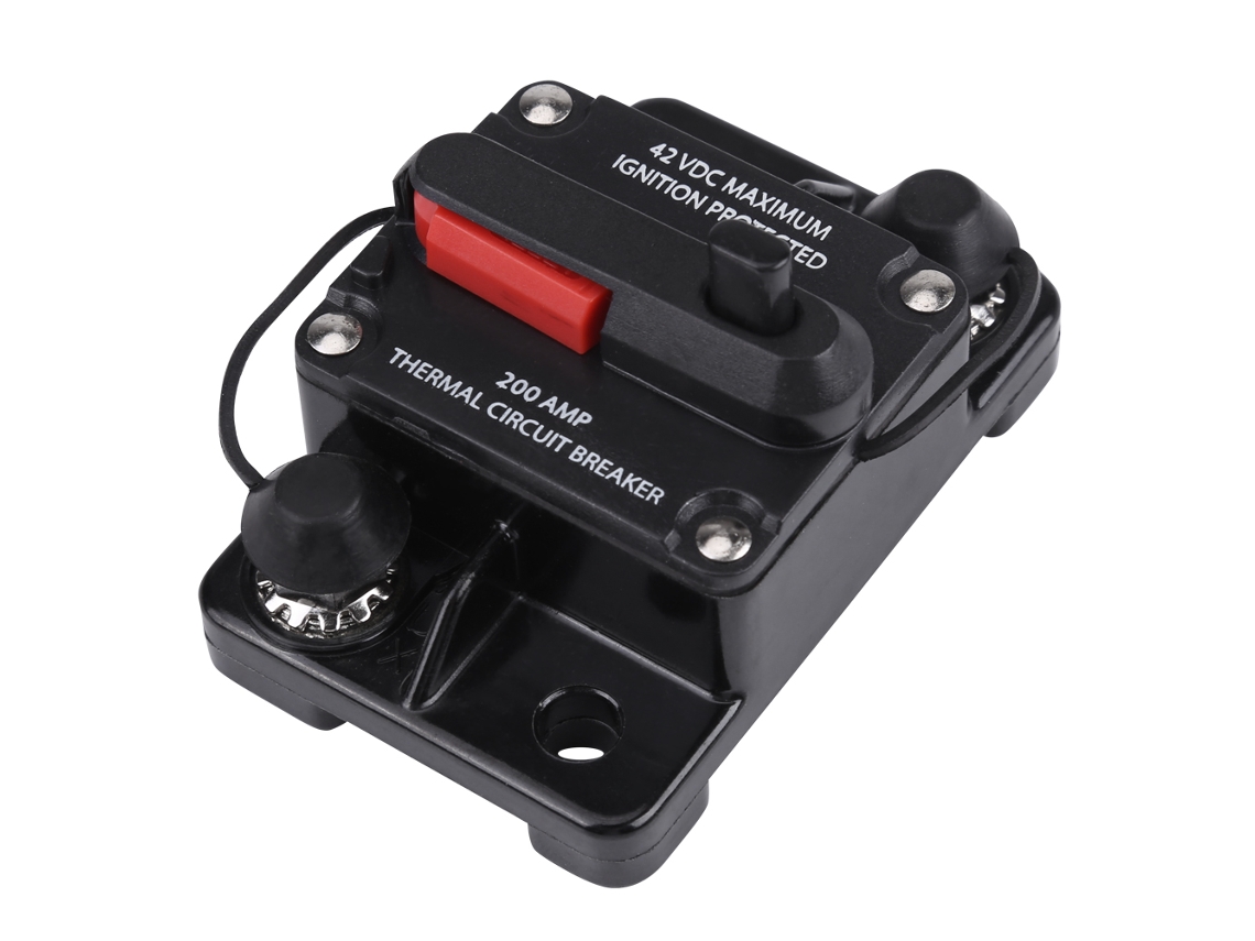 Disyuntor De Reinicio Manual Para Sistemas De Audio De Automóvil En Línea, 200 A, Dc 12 V-42 V, Con Protección Impermeable.