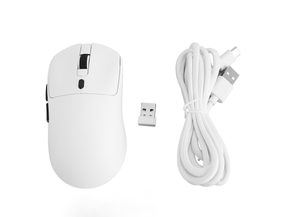 Rato Gamer Sem Fio 3 Modos 7 Botões Programáveis Ttc Micro Motion 12000dpi Leve Ergonômico Branco