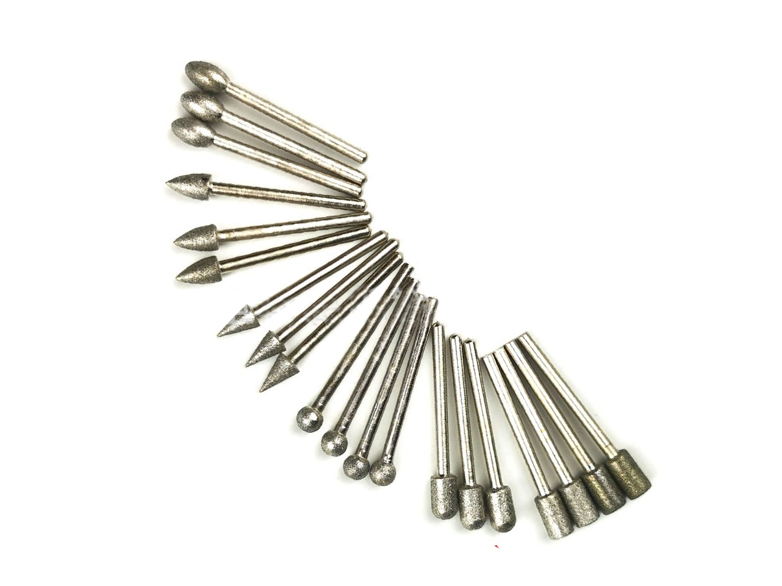 Juego De 20 Brocas De Amolar Con Mango De 1/8 De Pulgada Para Carpintería Y Escultura.