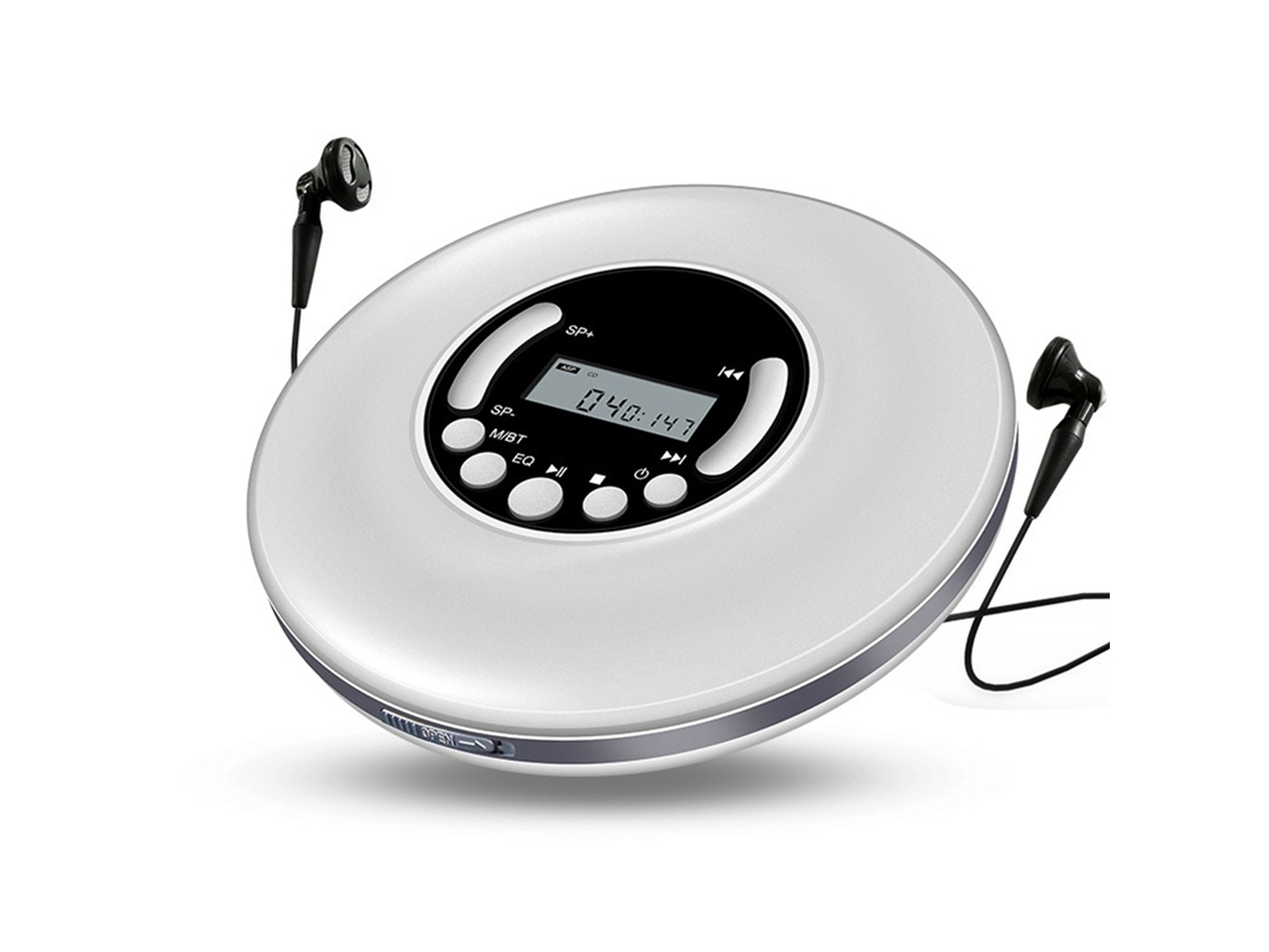 Reproductor De Cd Portátil Con Repetición Ab, Pantalla Lcd, Altavoces Externos, Auriculares Y 5 Efectos De Sonido.