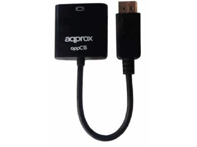 Cable Adaptador APPROX appC15 DisplayPort VGA Negro