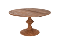 Mesa Redonda Comedor Teca Reciclada 140x140x75cm