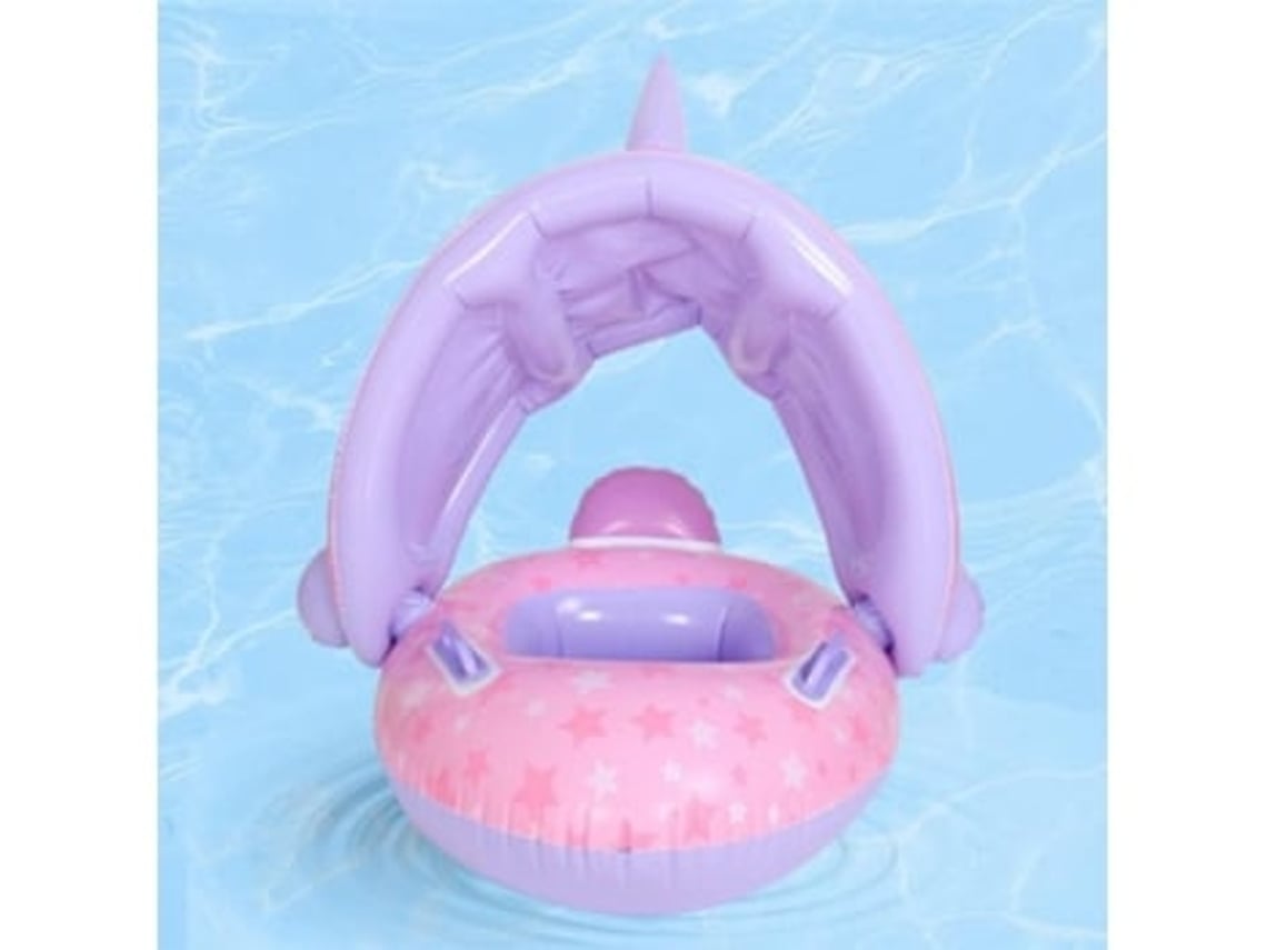 Flotador de natación con doble correa y parasol para piscina Digitallab