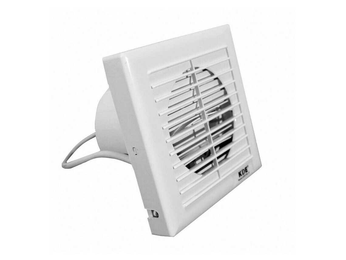 Extractor de aire KDE con válvula antirretorno, 15 cm, silencioso