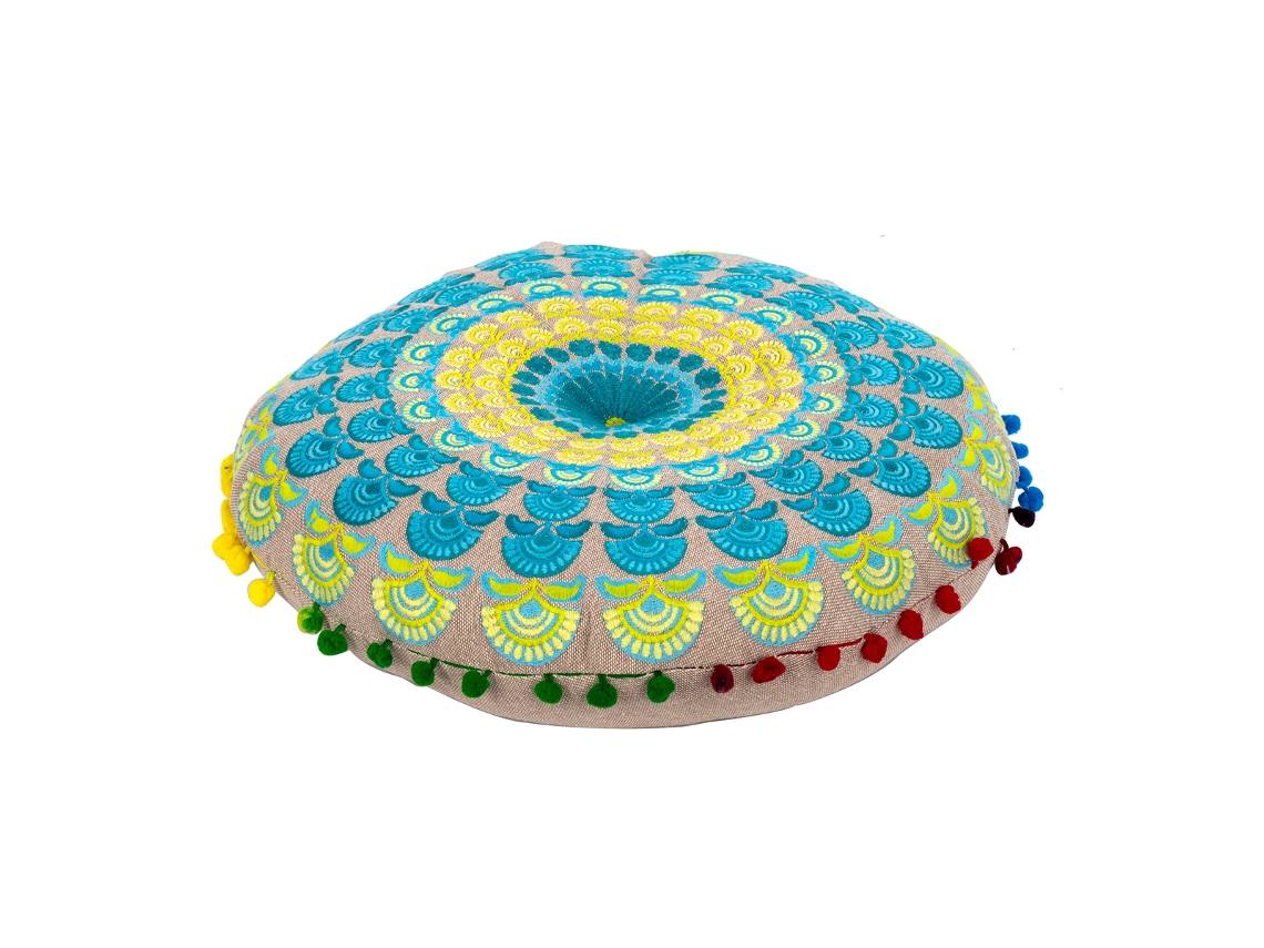 ORIGEN Home Decor - Cojín Textil Hogar Cojines Y Caminos Azul - 8x40x40 cm