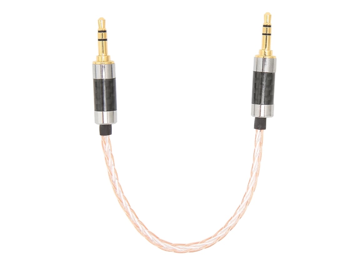 Cable Para Auriculares De 3,5 Mm A 3,5 Mm De 8 Núcleos, 15 Cm/5,9 Pulgadas, Para Auriculares De Coche, Altavoces Y Ordenadores Portátiles.