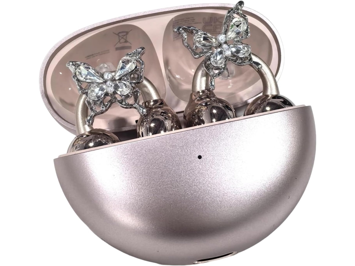 Elegante Joya Intercambiable Para Auriculares, Clip De Nudo Brillante Con Una Base En
