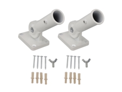 Soporte ajustable de aleación de aluminio para mástil de bandera, montaje en pared, 180 grados, 2 unidades | Sin marca