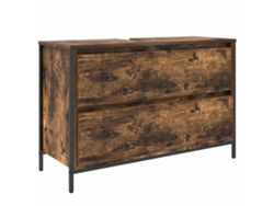 Maison Exclusive - Mueble De Baño Con Lavabo Y Cajones Roble Ahumado 90x34,5x60 Cm
