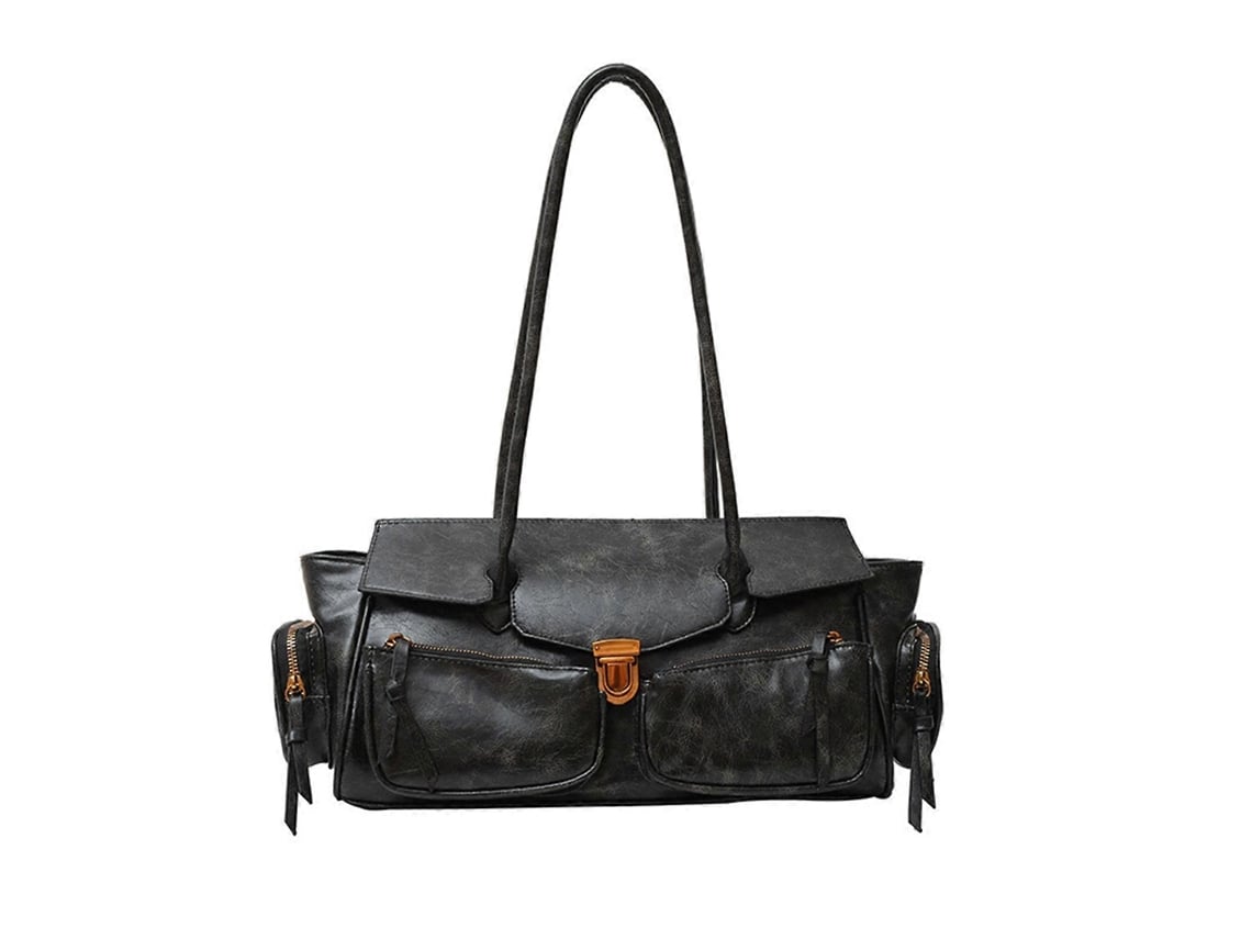 Bolso de viaje para mujer Hengrongshen con amplio interior y asa de piel sintética