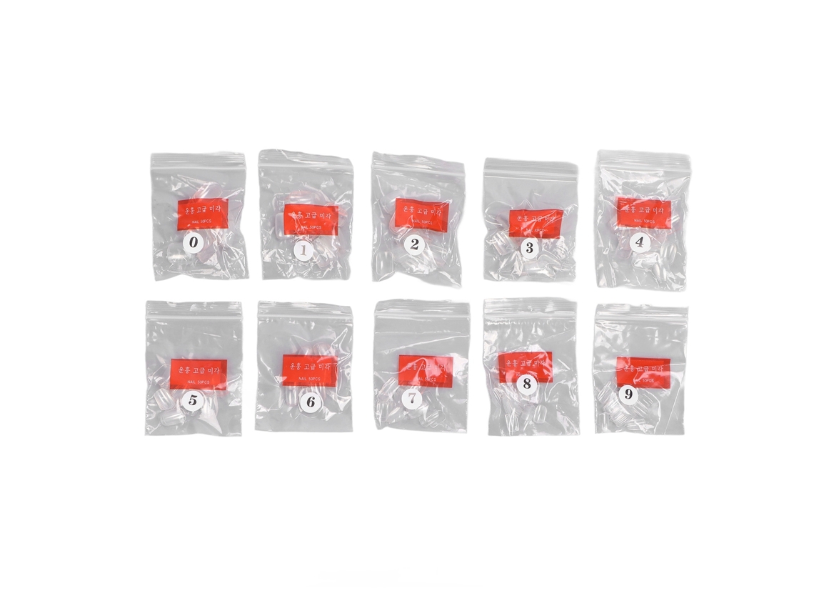 Omni-500 Uds Uñas Postizas De Cobertura Completa Profesionales Portátiles Para Salón O Hogar Diy Accesorio Transparente