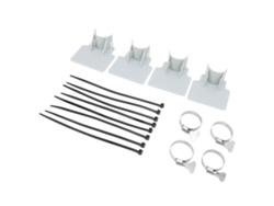 4 juegos de soportes para tuberías de piscina de acero inoxidable que evitan resbalones, color gris