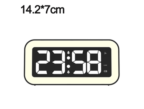 Reloj despertador digital con luz nocturna Espejo de brillo ajustable Reloj electrónico LED digital