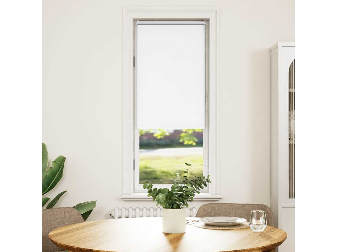 Maison Exclusive - Estor Enrollable Opaco Blanco 50x175 Cm Tela Ancho 45,7 Cm