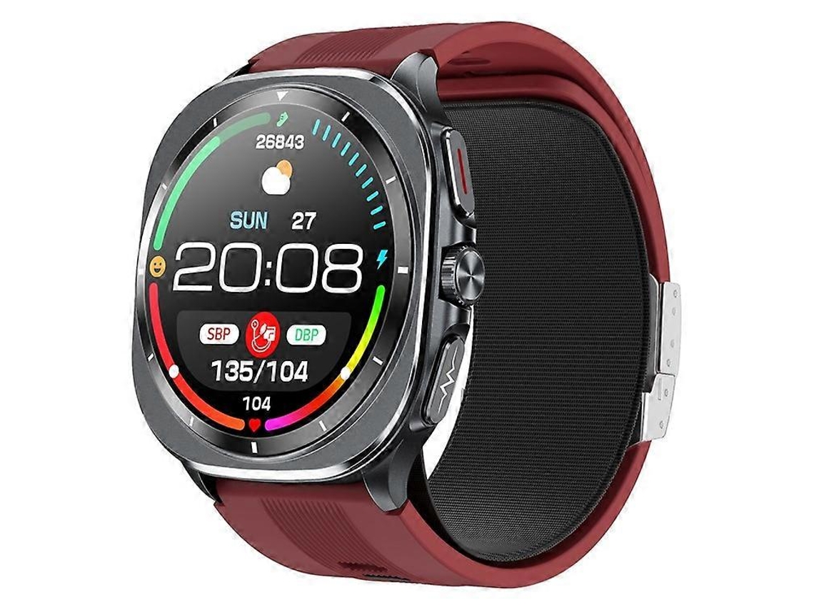 Reloj inteligente TK65 de 1,43 pulgadas con monitor de presión arterial ECG, llamadas Bluetooth y compatibilidad con NFC. Ly Ebike