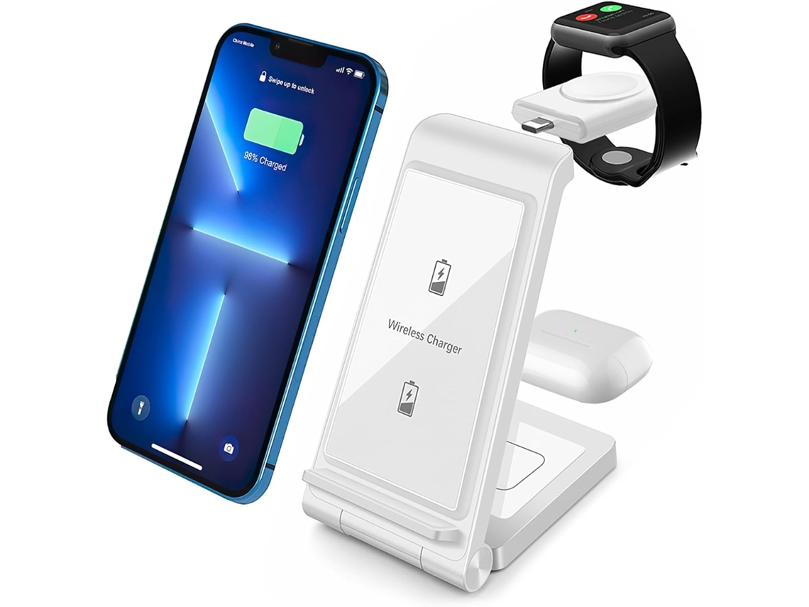 Soporte Para Teléfono Móvil Con Cargador Inalámbrico Y Estación De Carga.