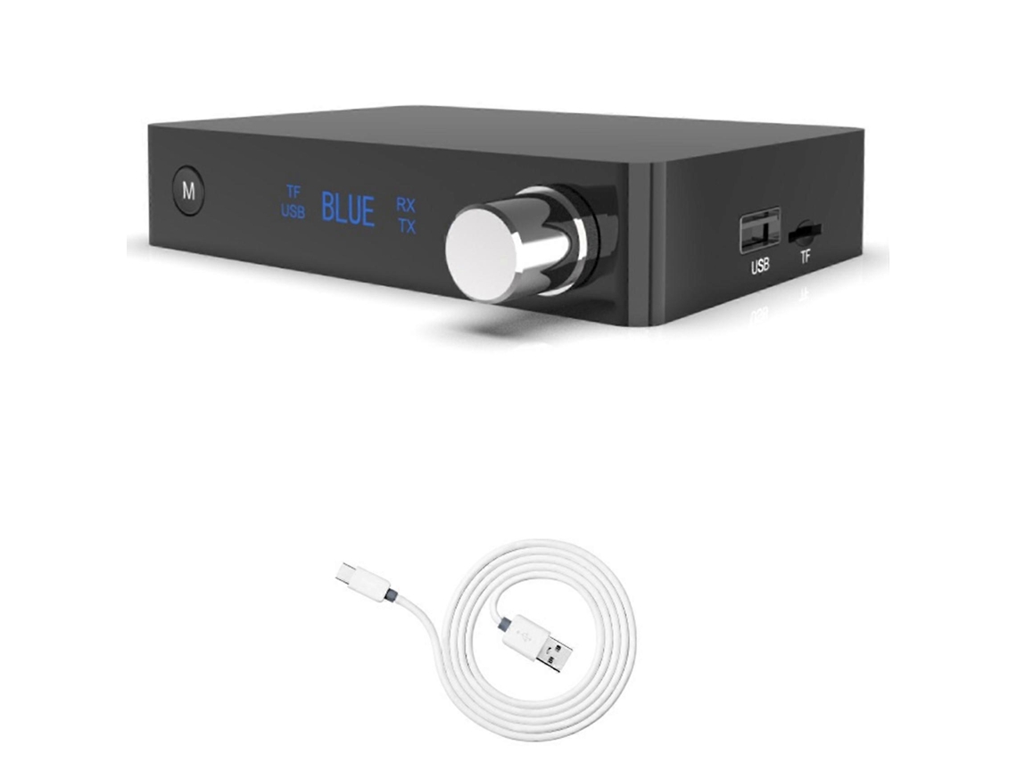 Adaptador Bluetooth 5.0 Rosewell con pantalla digital, transmisor y receptor Bluetooth, salida auxiliar de 3,5 mm y disco U.
