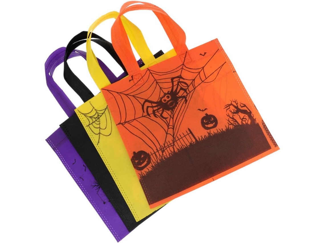 Bolsas de tela para dulces de Halloween, versátiles, fáciles de guardar, con un bonito estampado. Gokoco