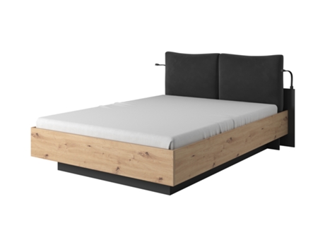 Cama Abatible AKL FURNITURE PRIVATE Nest (Beige y Negro - Madera de Ingeniería - 180x227x106 cm)