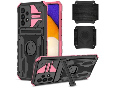 Funda Samsung Galaxy A33 5G HFS-HOUSE con Correa Ajustable (Rosa)