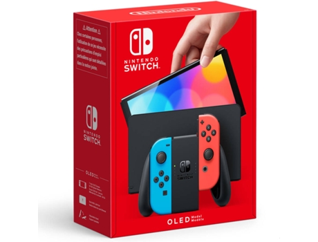 Nintendo Switch Modelo OLED (64 GB Azul y Rojo Neón) Black 2022 | Worten.es