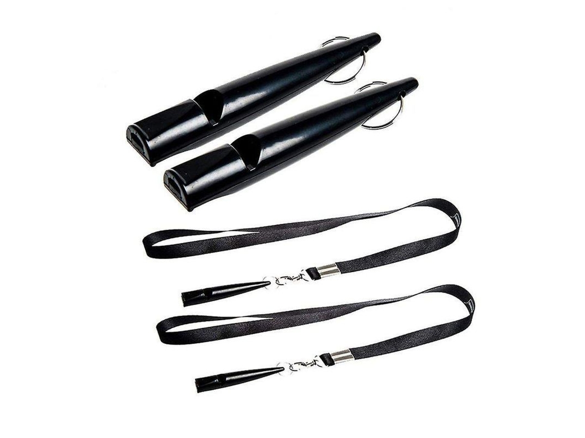 Silbato Para Entrenamiento De Perros 210.5hz Con Cordón, 2 Piezas Negro, Silbato Para Llamada Y Detener Ladrido