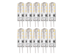 Rebe-10 Piezas Bombillas Led G4 Base Bi Pin Silicona Blanca Cálida 3000k 1.5w Ac220v 110lm Para Jardín Reemplazo