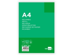 Recarga de Hojas LIDERPAPEL 100 Hojas 60g/m² 4 furos 3mm (A4)