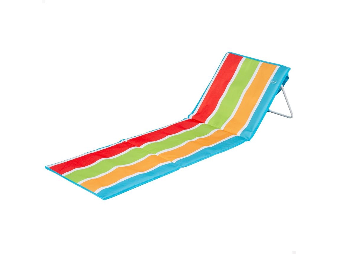 AKTIVE Esterilla playa con respaldo reclinable multicolor