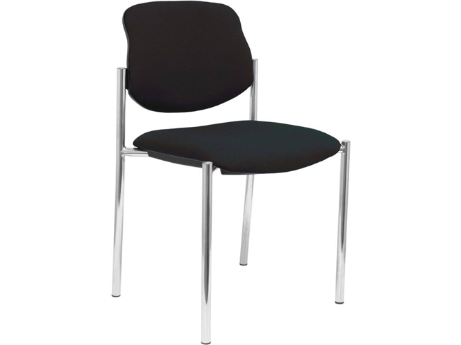 Silla de Confidente PIQUERAS Y CRESPO Villalgordo Negro y Chasis Cromo
