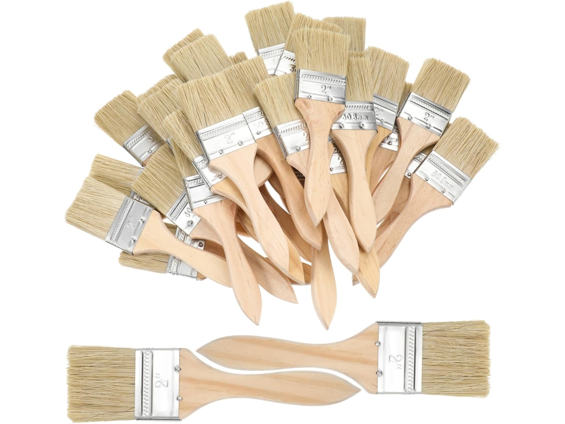 Juego De 30 Pinceles Planos Para Pintar Y Teñir.