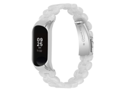 Correa de acero inoxidable hebilla ovalada para Xiaomi Mi Band 7 - Perla blanca