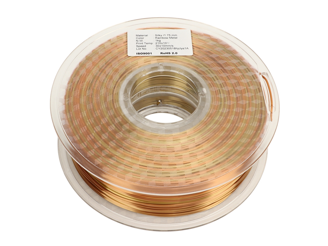 Filamento Pla Para Impresora 3d, Degradado Arcoíris, 1,75 Mm, Bobinado Perfecto, 1330 G