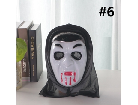Máscara de terror de Halloween, disfraz de fiesta, esqueleto gritando, Cosplay, vampiro, bruja, esqueleto, máscaras de Cosplay HHZ
