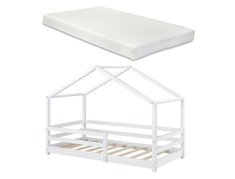 Estructura de Cama Infantil [EN.CASA] (Blanco - Madera - 90 x 200 cm)