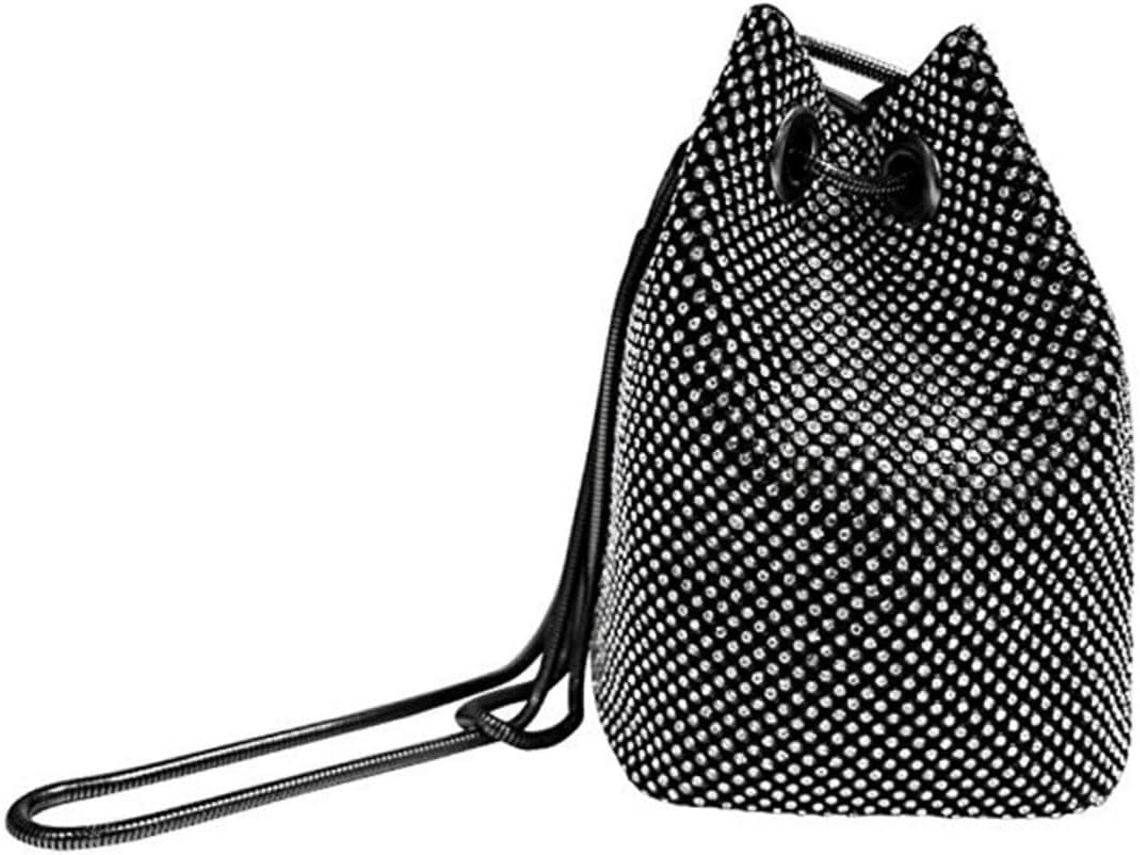 Bolso De Mano Tipo Cubo/bandolera/bolso De Fiesta Con Lentejuelas Para Mujer - Negro