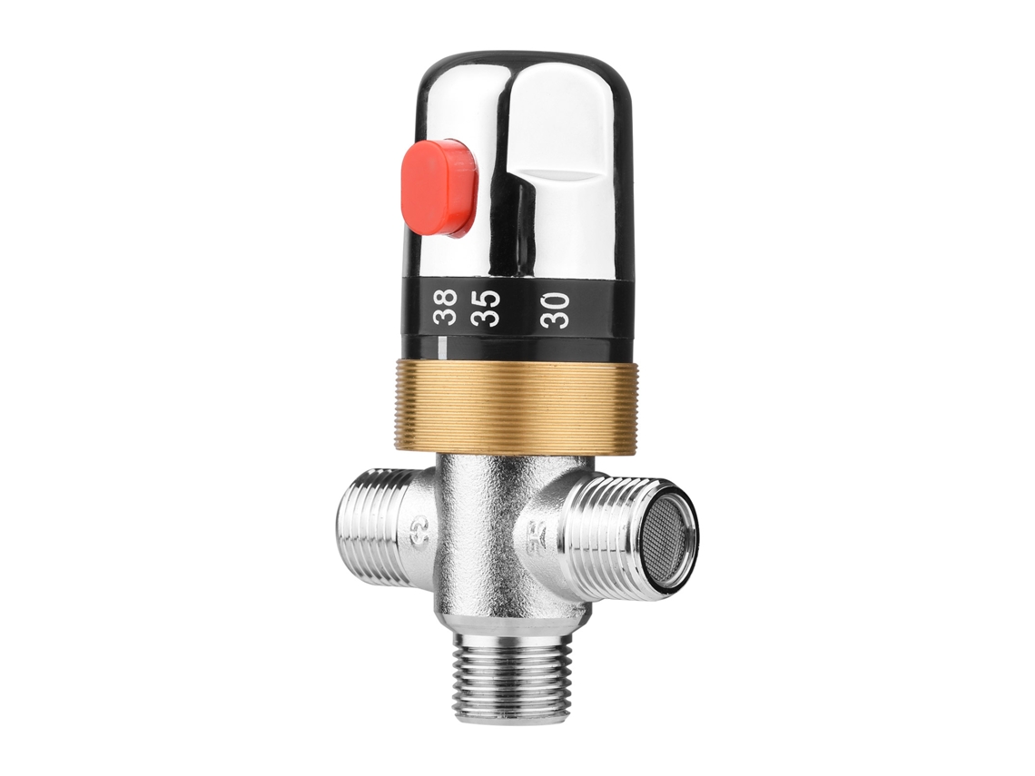 Válvula Termostática Para Mezcla De Agua Fría Y Caliente, De Cobre, G1/2, Para Ducha, Baño Y Cocina.