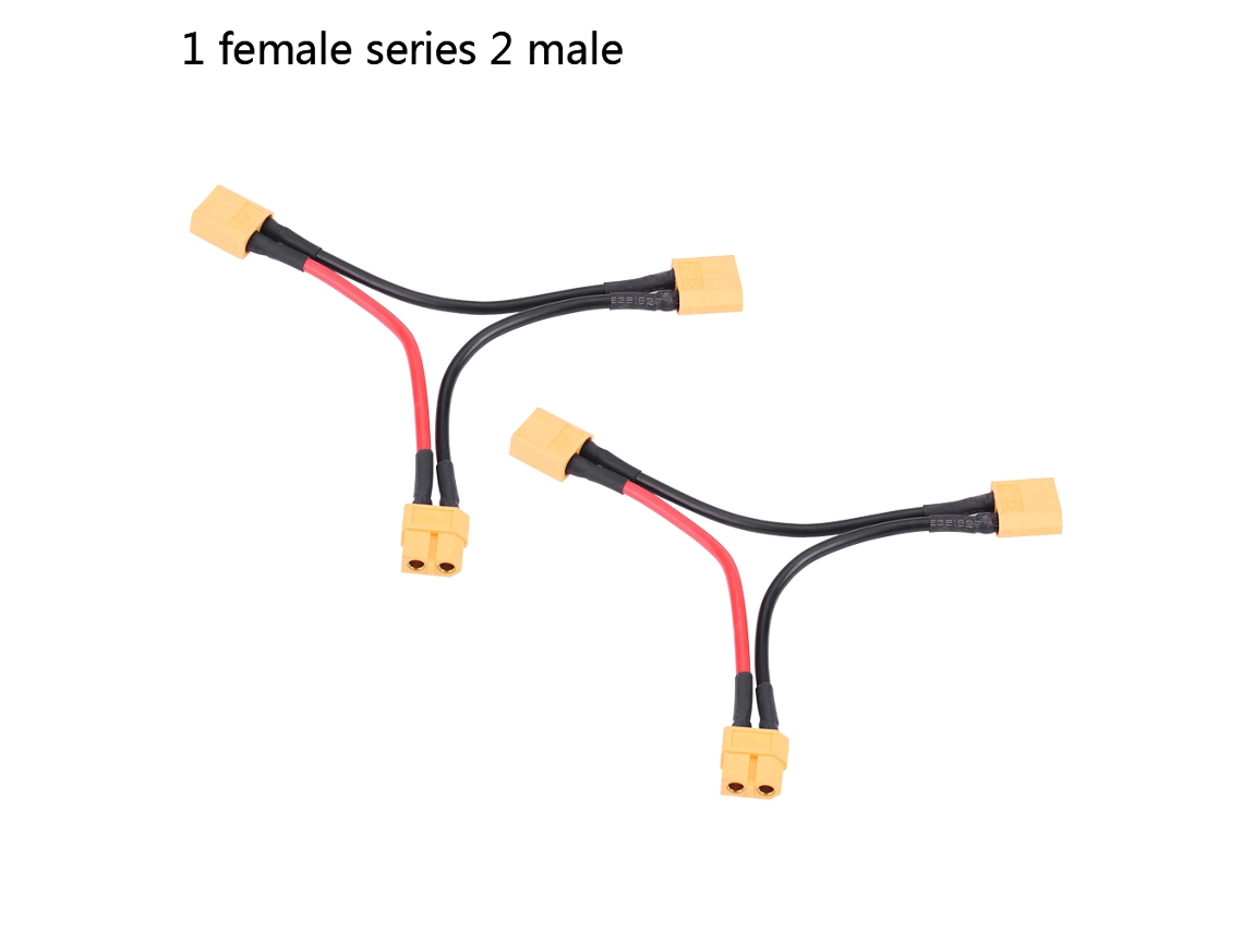 Adaptadores De Cable Xt60 Para Batería Lipo Rc (1 Hembra A 2 Machos)
