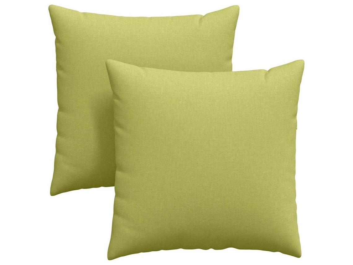 Juego de 2 cojines para sofá HARLANV1 de 80x80 cm, color verde claro.