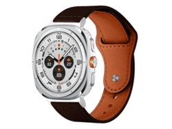 Correa de piel auténtica para Samsung Galaxy Watch Ultra con hebilla remachada CSYY (47 mm)