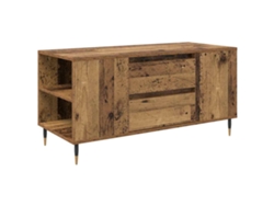 Juego de 2 mesas de centro con cajón, madera antigua, 102x44,5x50 cm, MAISON EXCLUSIVE