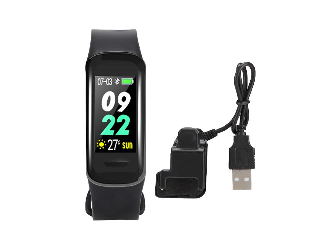 Pulsera inteligente EOOCOO C1plus con monitorización de frecuencia cardíaca, resistente al agua.