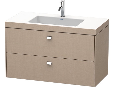 Lavabo para muebles DURAVIT Brioso c-bonded con subestructura de pared 100,0x48,0 cm 2 cajones incl. hueco para sifón y faldón sin rebosadero co