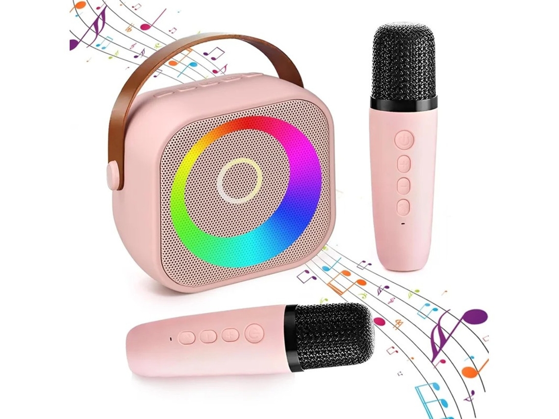 Mini máquina de karaoke portátil, altavoz Bluetooth semi inalámbrico con micrófono, ideal para fiestas KTV en casa Yizhood