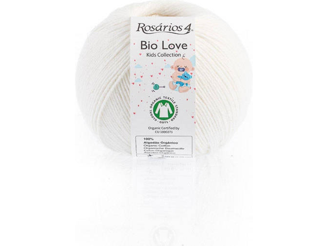 Hilo de Lana ROSARIOS 4 Bio Love P150029 (Blanco - 7,5x7x7,5 cm - Lana)