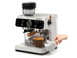 Cafetera H7B, doble caldera, molinillo de 30 niveles, 1450 W, pantalla LCD táctil, híbrida.