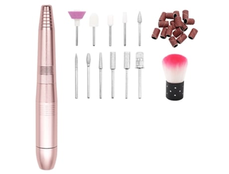 Kit De Máquina De Taladro Eléctrico Para Uñas, Juego De Limas De Uñas Eléctricas Portátiles Con Brocas Para Uñas, Bandas De Lijado, Cepillo Para Po...