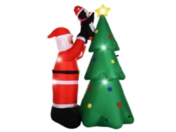 Adorno navideño inflable de Papá Noel con luces LED de 1,8 metros